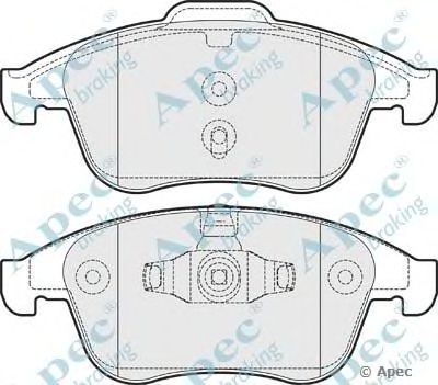 APEC BRAKING pad1713 -  Комплект тормозных колодок, дисковый тормоз